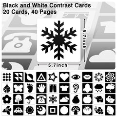 Kopokita high-contrast cards with contrasting figures stimulate eye tracking.