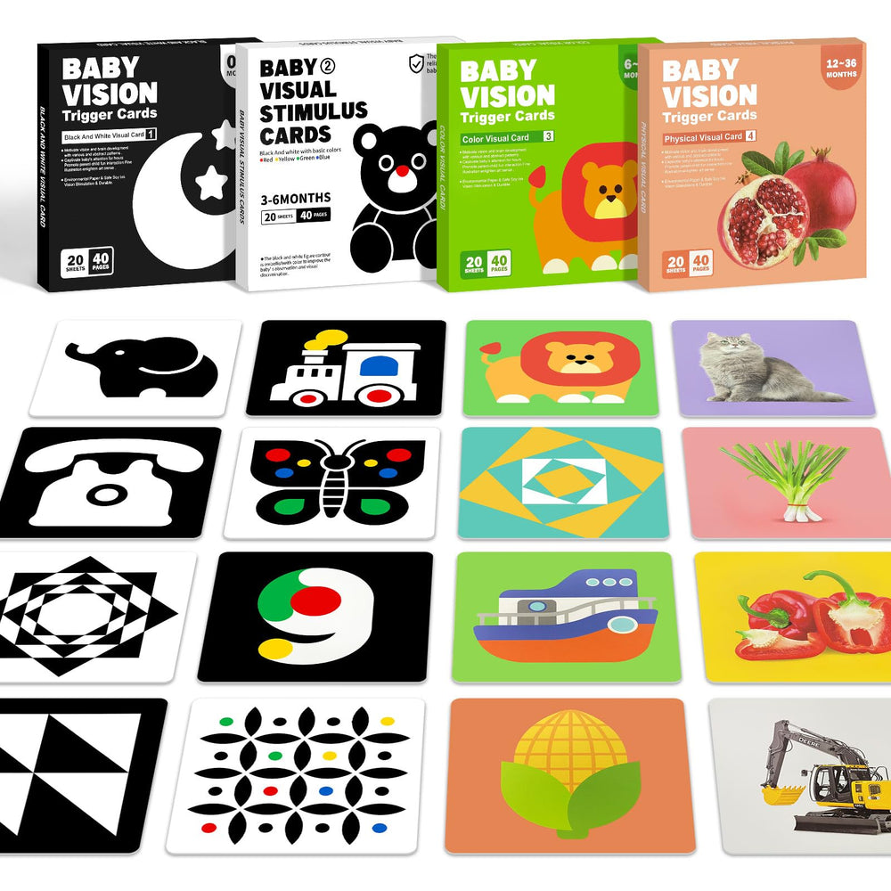 Kopokita high-contrast black and white cards for early visual focus and exploration.