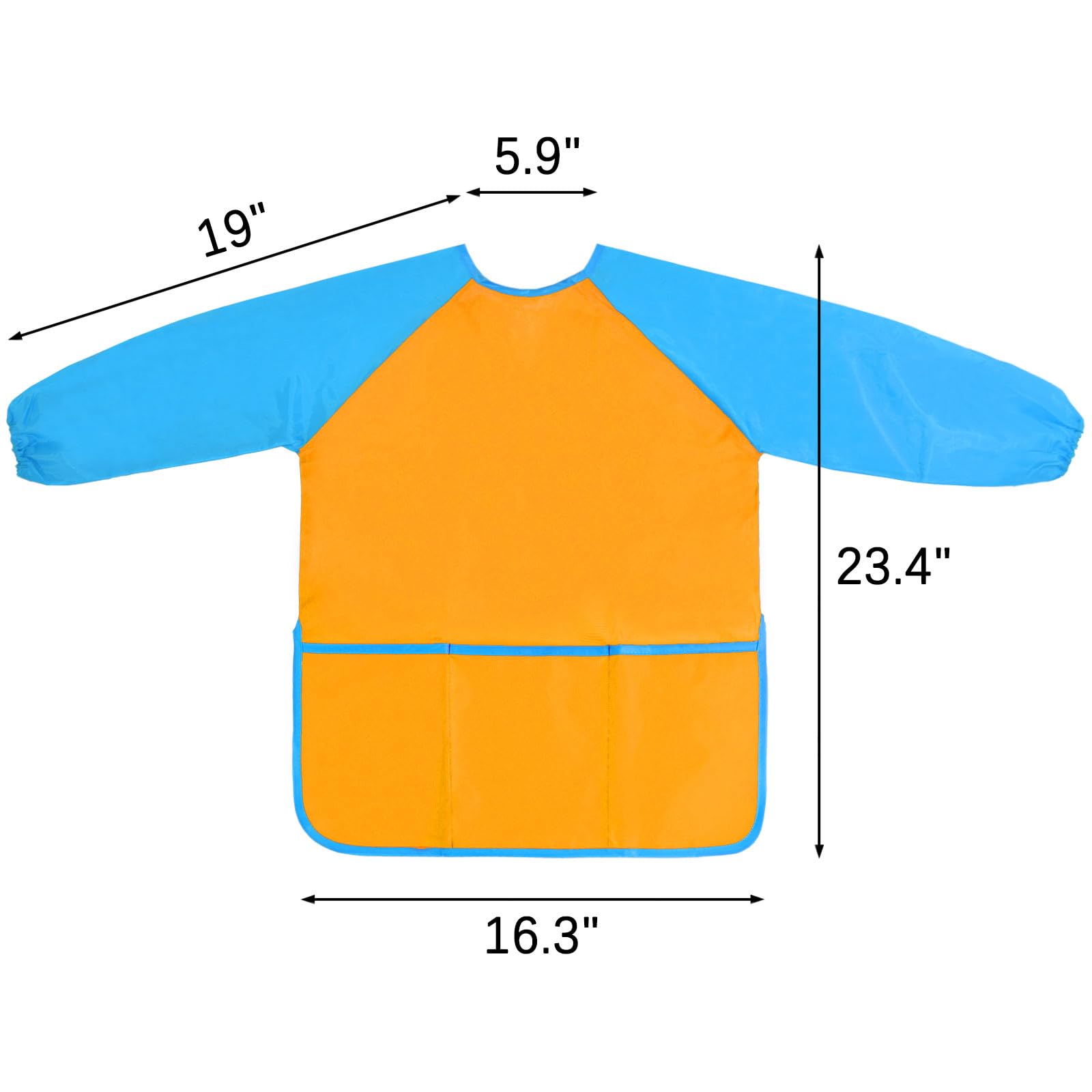 Kopokita Kids Art Smock back view with Velcro closure for easy wear