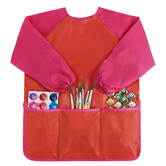Kopokita Kids Art Smock with full-sleeve coverage protects clothes during painting.