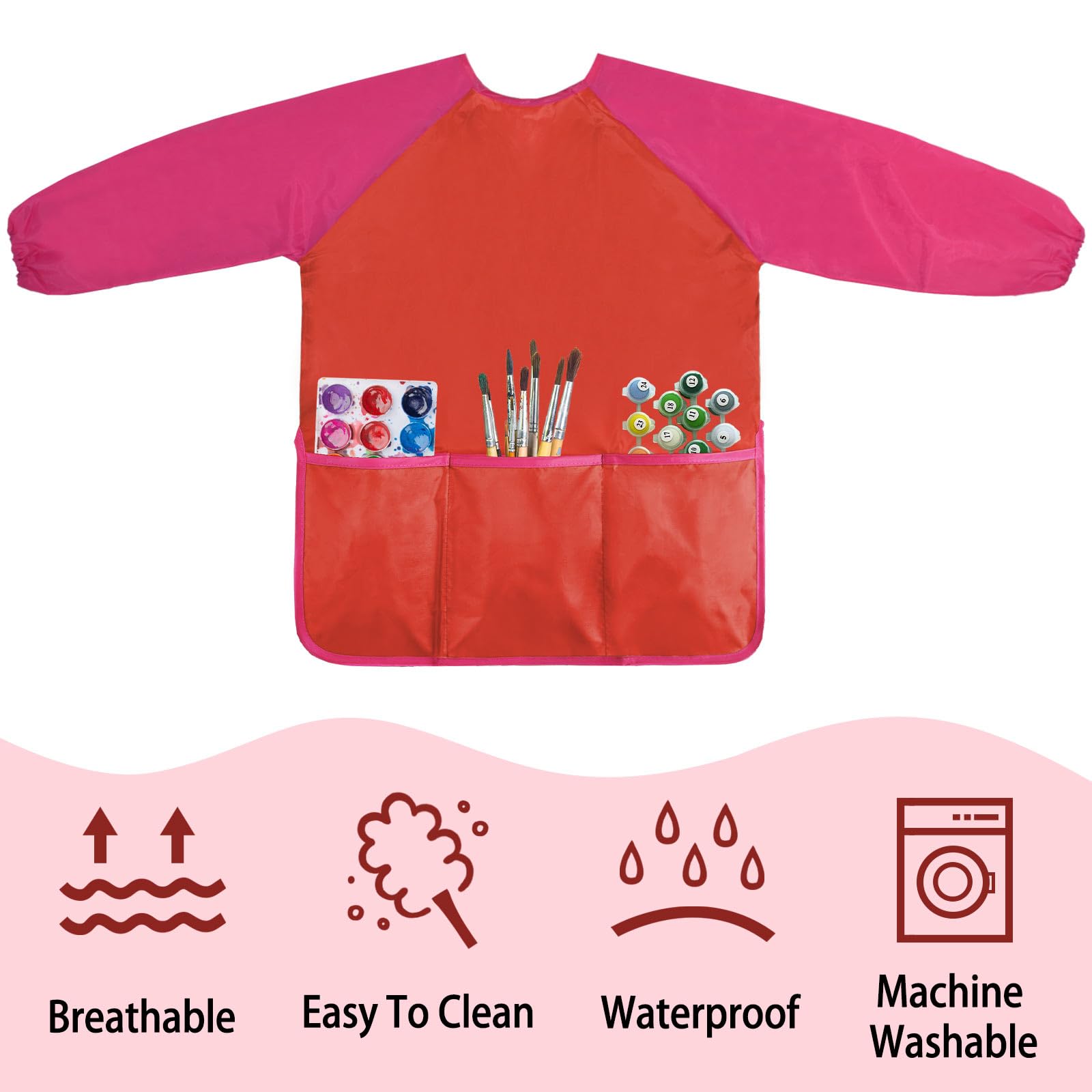 Kopokita Kids Art Smock in toddler size for ages 2 to 6.