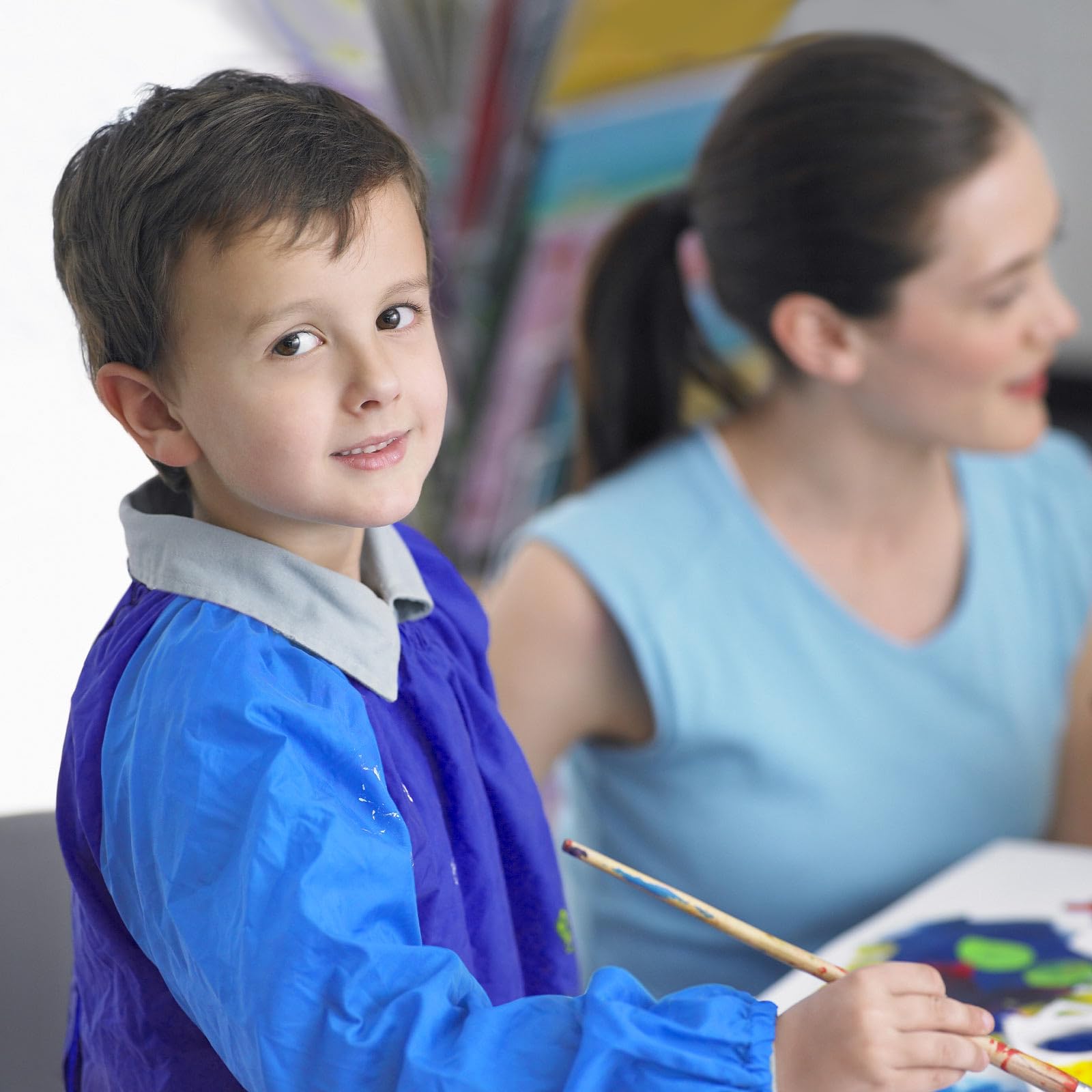 Kopokita waterproof polyester smock, BPA-free and quick-dry for repeated use