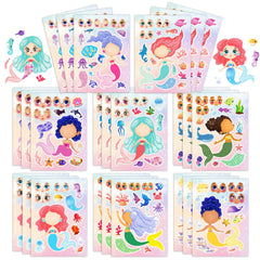 Kopokita mermaid stickers 24 sheets for imaginative play and party favors