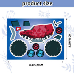 Kopokita monster truck stickers sheet 3 ready for kids art projects and classroom fun