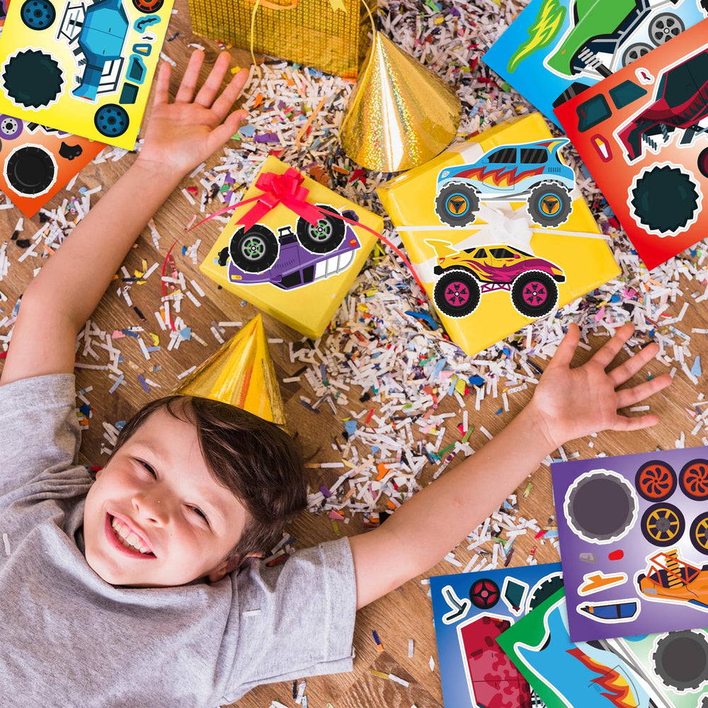 Kopokita monster truck stickers sheet 7 safe, kid-friendly materials for toddlers crafts