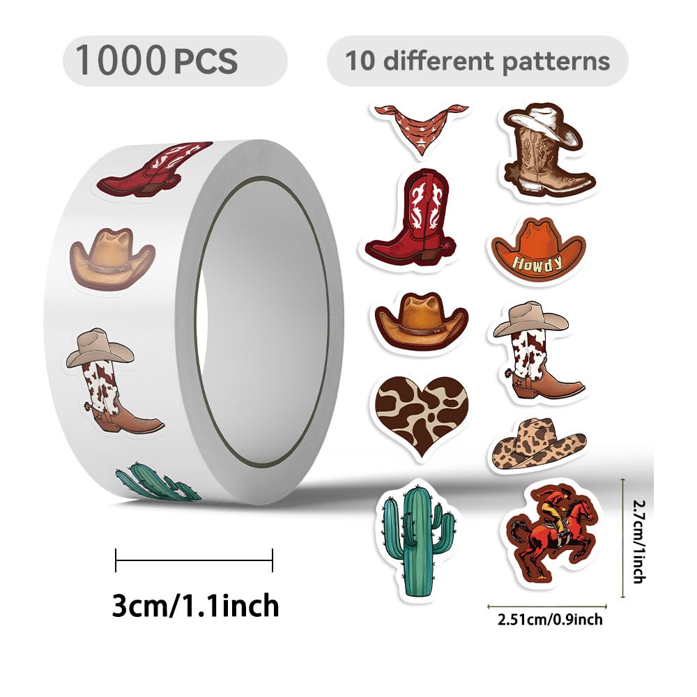 KOPTOP Western boots design stickers add rugged flair to lunch boxes