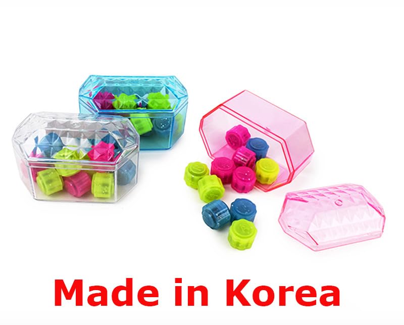 Korea Gonggi jack stone pebbles set closeup highlights smooth textures and vivid colors.
