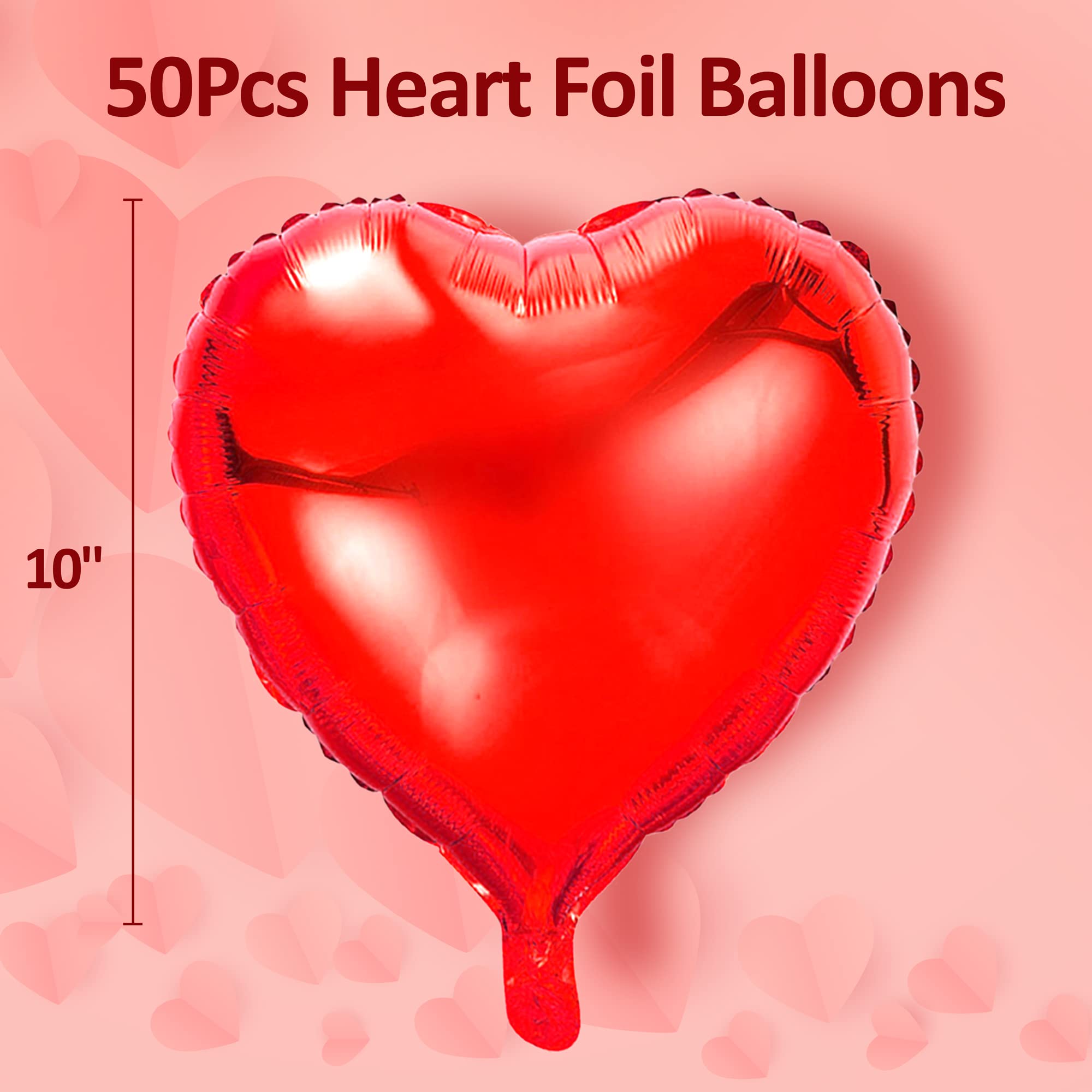 Kortes heart balloons ceiling arrangement creates a warm, intimate atmosphere