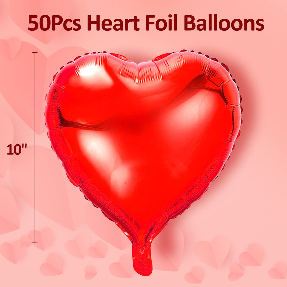 Kortes heart balloons ceiling arrangement creates a warm, intimate atmosphere