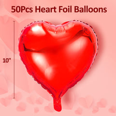 Kortes heart balloons ceiling arrangement creates a warm, intimate atmosphere