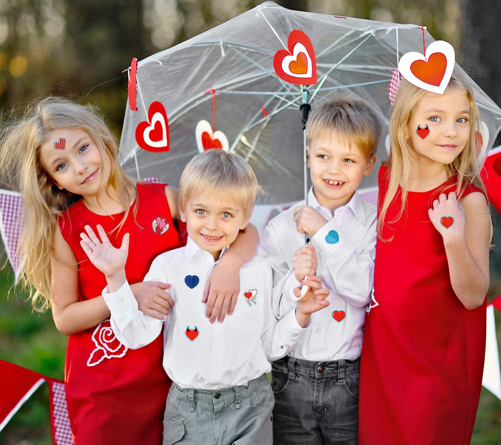 kortes kids Valentines day stickers gift pack for DIY cards.