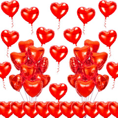 Kortes red heart balloons 50pcs 10inch for romantic Valentines decor and ambience