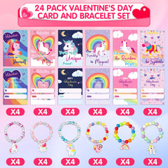 kortes unicorn bracelets with bright beads, ideal for valentine party favors and kids' crafts