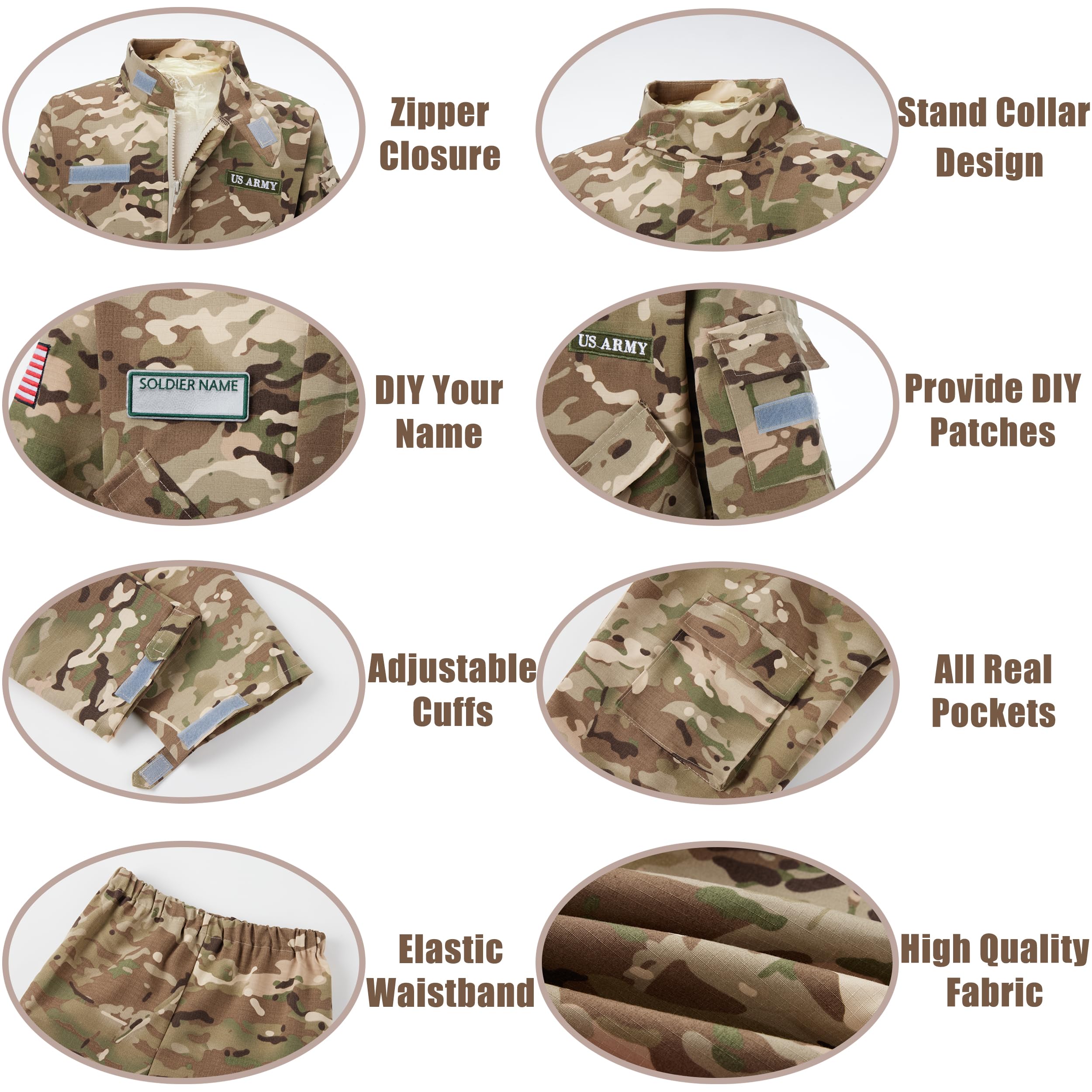 Kosgraiy army belt, adjustable fit for growing kids.