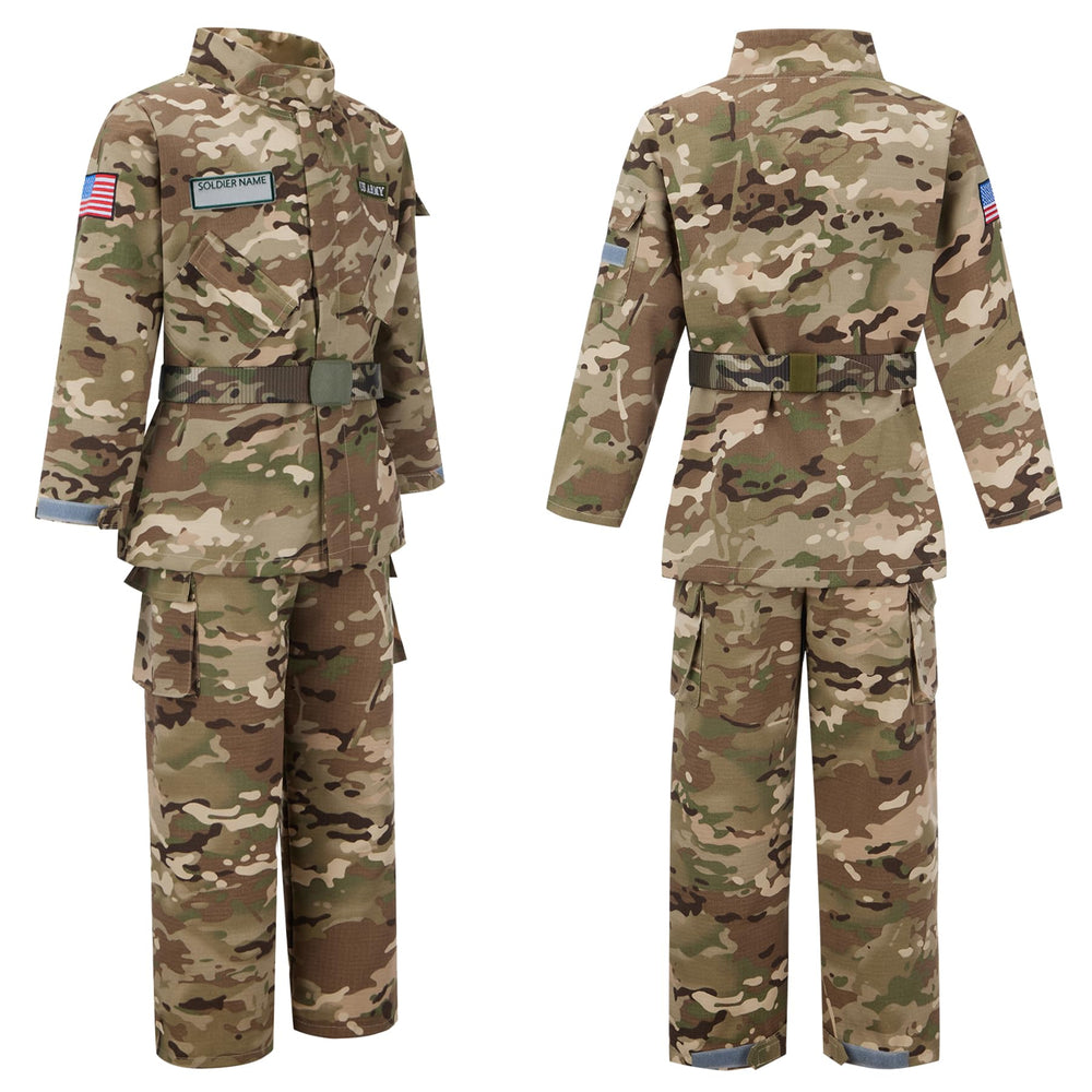 Kosgraiy army costume pants with pockets, easy storage during adventures.
