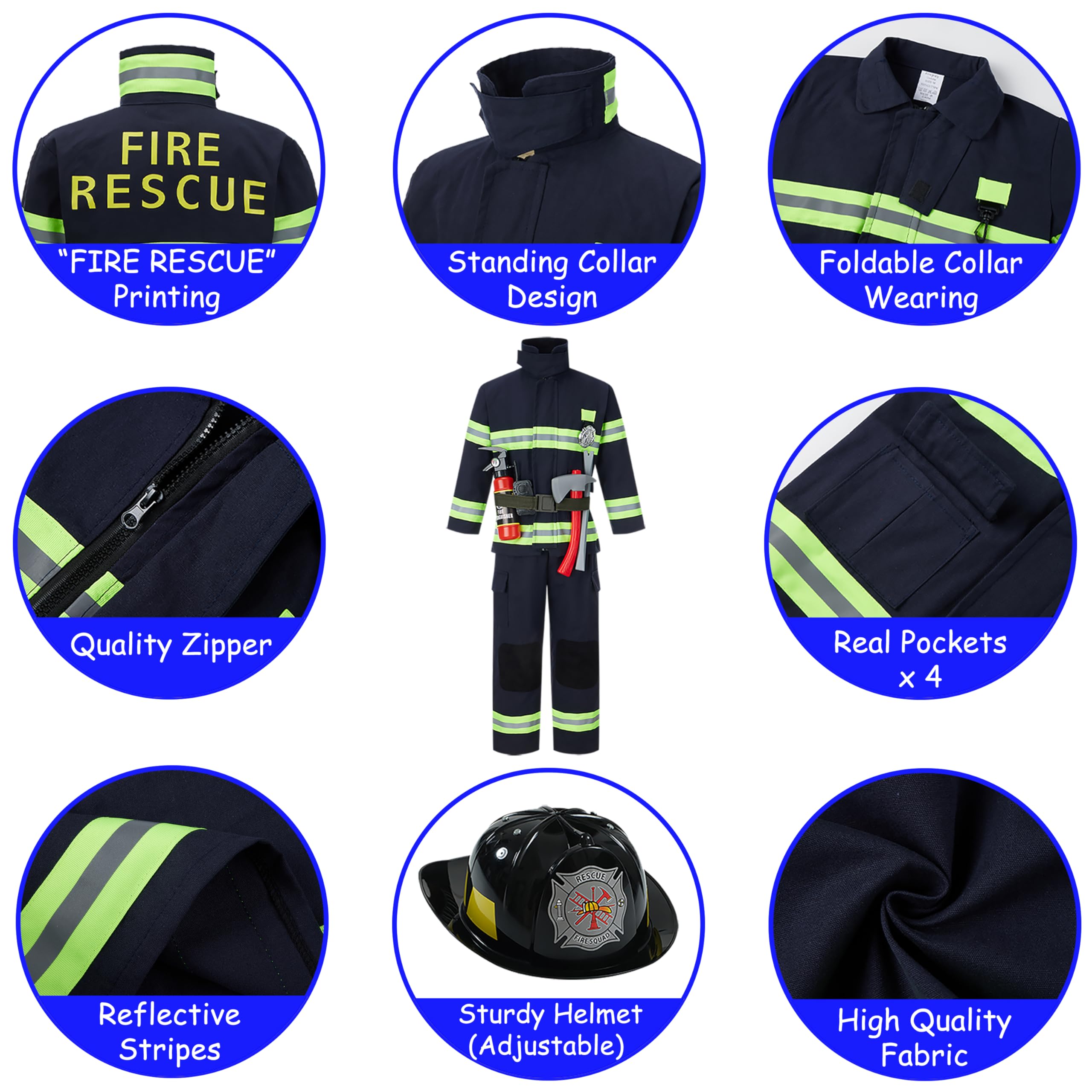 Kosgraiy firefighter costume axe for authentic pretend play