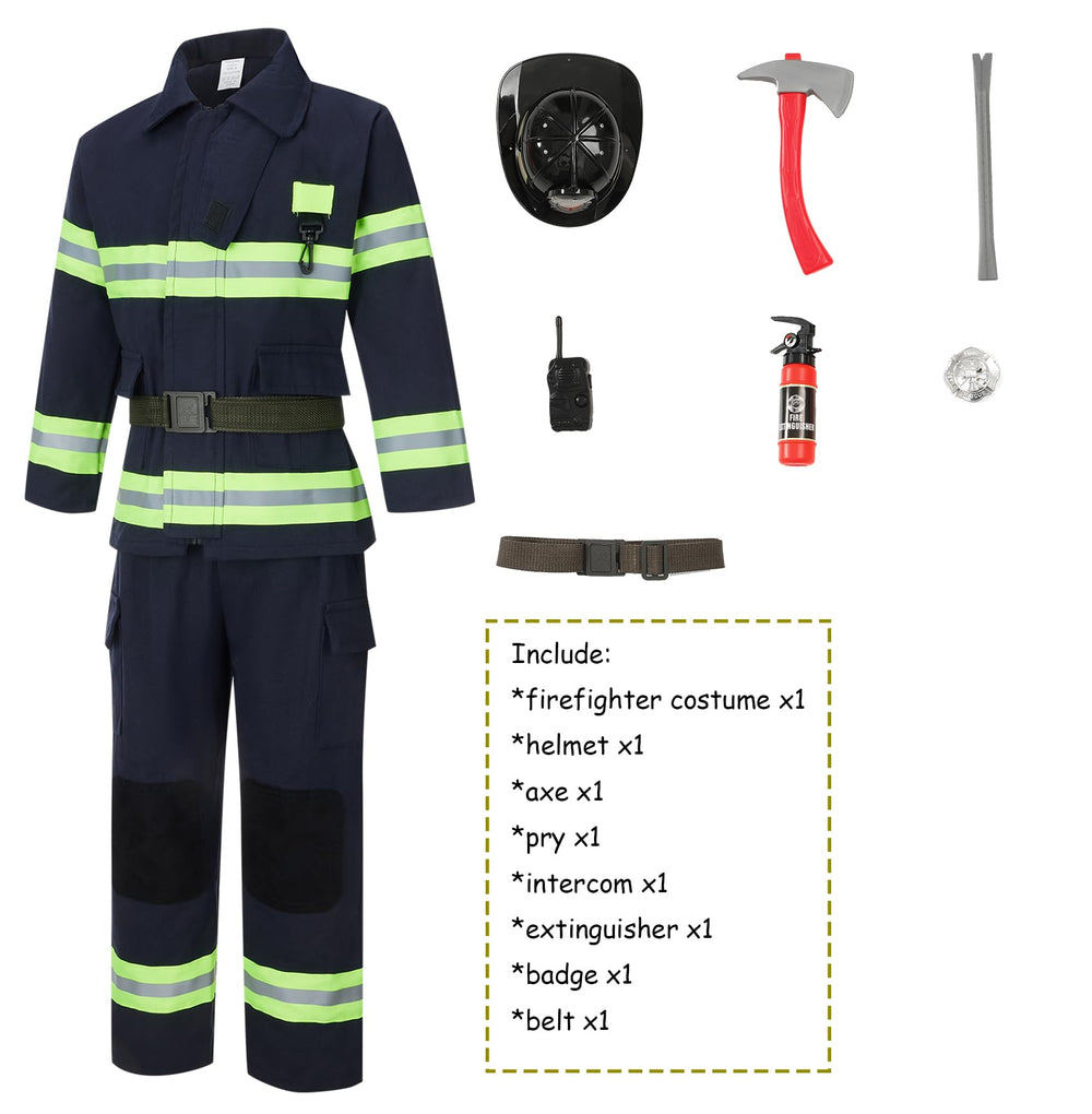 Kosgraiy firefighter costume pants with elastic waist and pockets for easy wear
