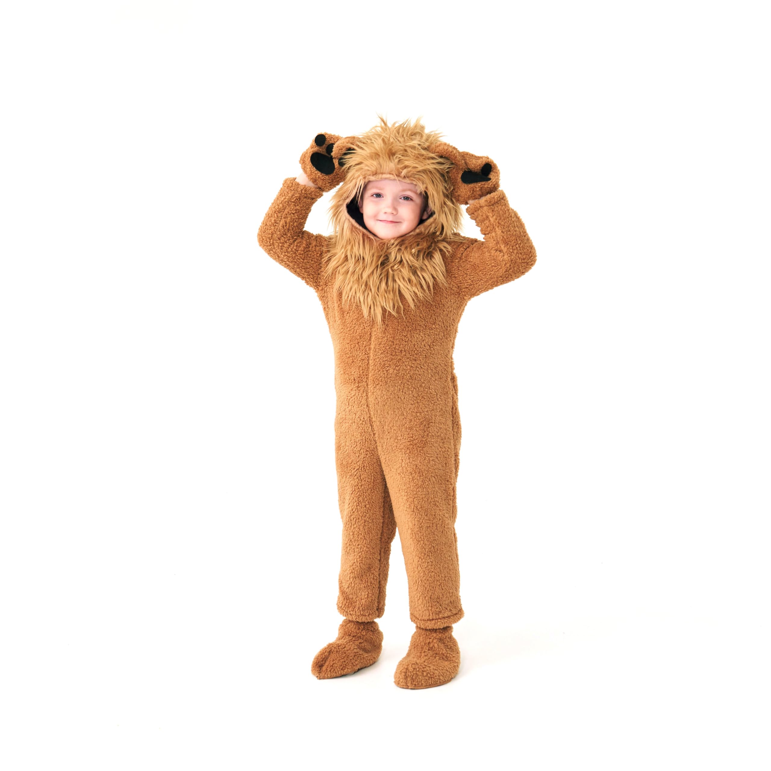 Kosgraiy Kid Lion costume close-up shows breathable polyester.
