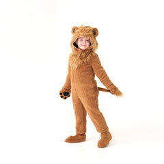 Kosgraiy Lion Costume jumpsuit worn by a child for comfy play