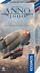 Kosmos Anno 1800 expansion box art highlighting new order cards for strategic play