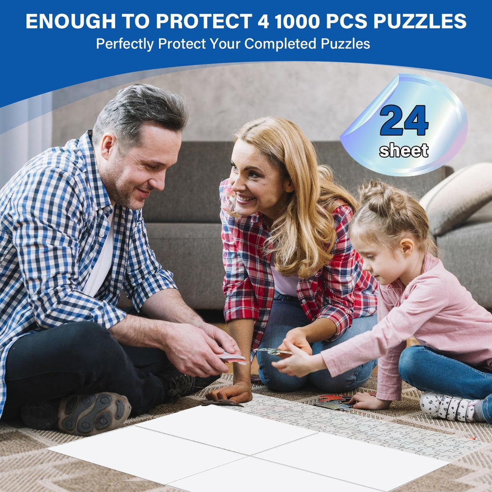 KOSTBAR glue sheets can be cut to fit various puzzle sizes.
