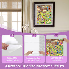 KOSTBAR Puzzle Glue Sheets cut-to-size feature lets you tailor to any puzzle.