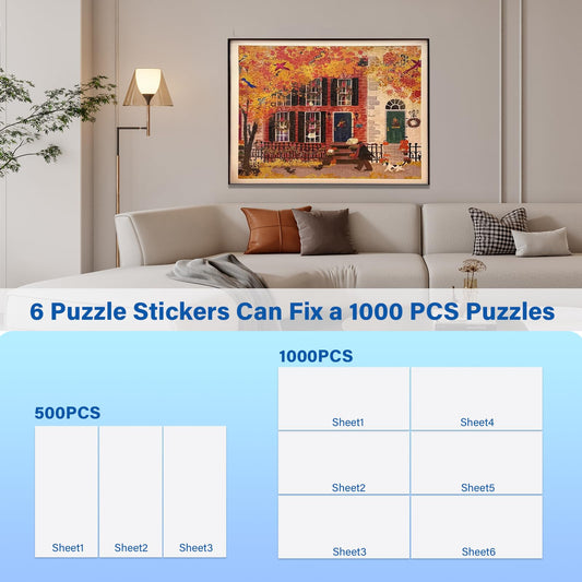 KOSTBAR puzzle glue sheets with strong adhesive keep pieces securely in place.