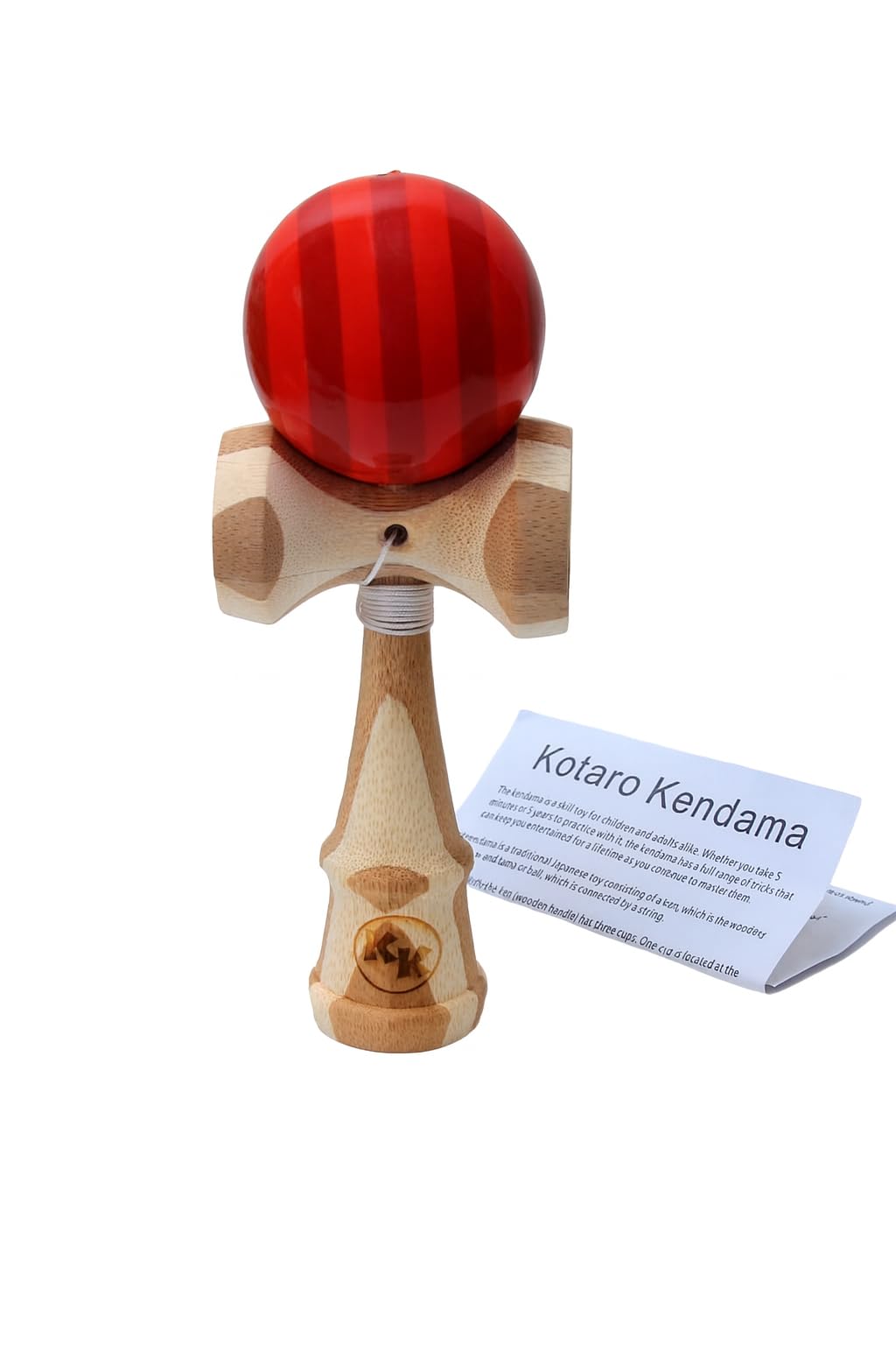 Kotaro Pro Bamboo Kendama tama with vibrant finish for smooth handling and rhythm.