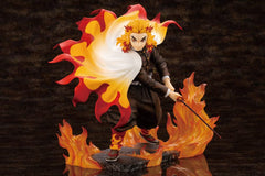 Kotobukiya PP927 Demon Slayer Kyojuro Rengoku figure front view highlights faithful sculpt