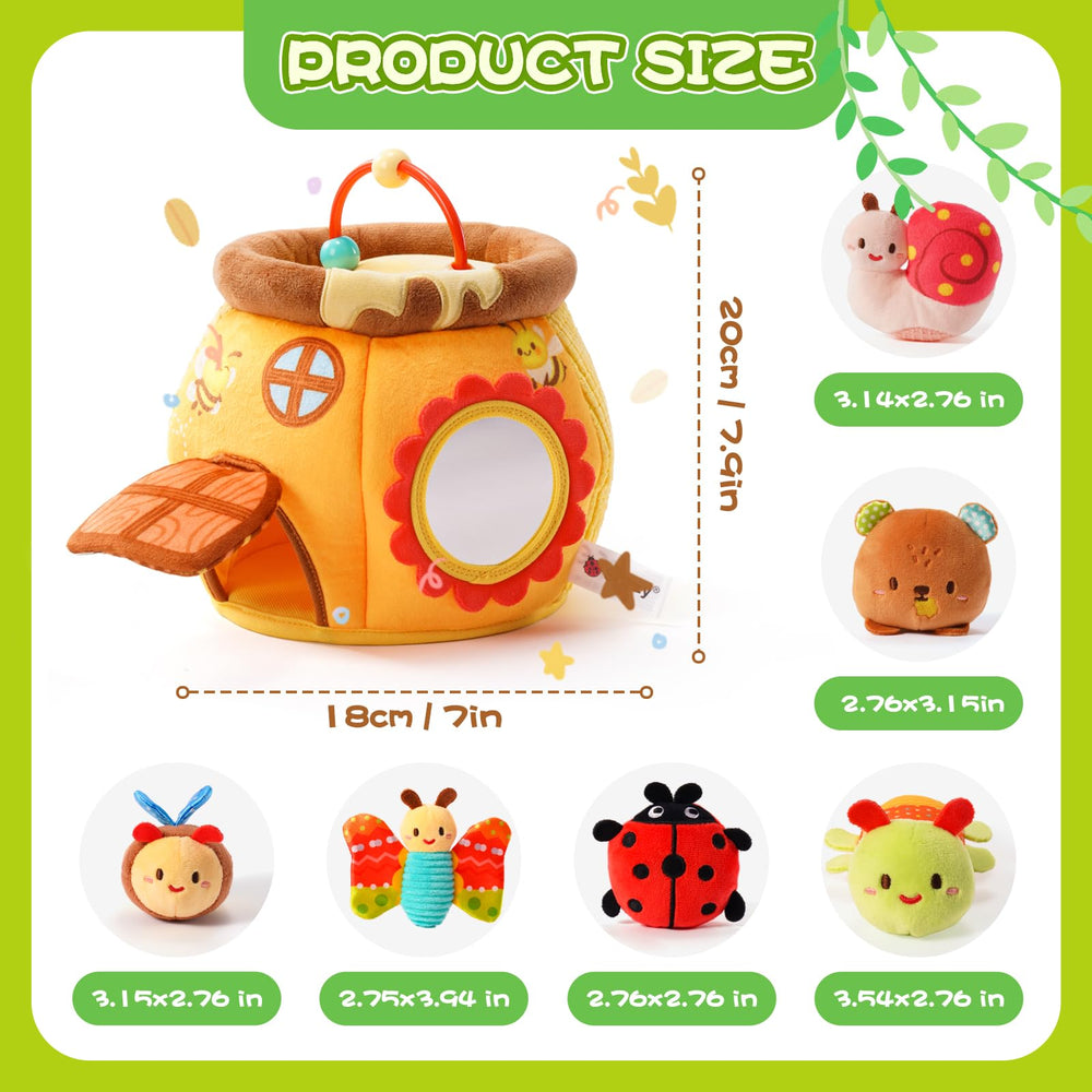 Koty Bee House sensory toy mirror fosters self-awareness during play.