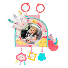 Koty car seat toy with mirror entertains babies on the go