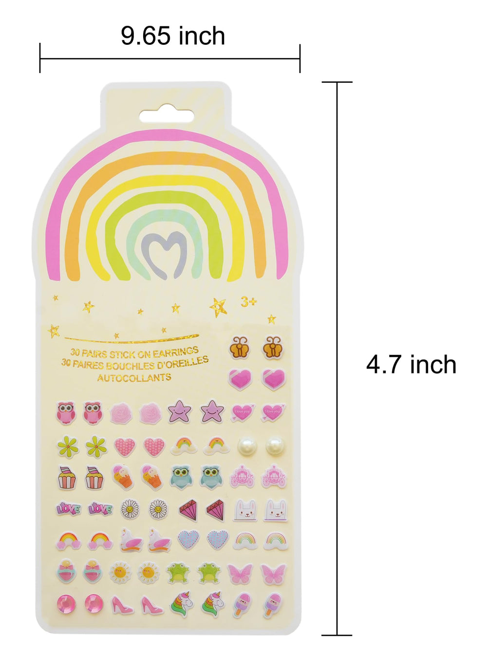 Koutey 30-pairs pack stick-on earrings, ideal for daily styling.