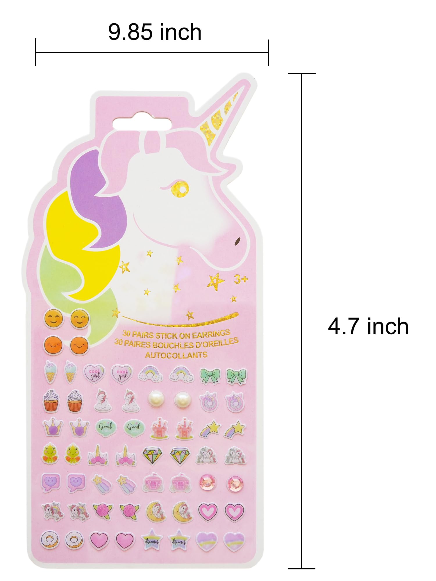 Koutey party-fun stick-on earrings add instant playful accents