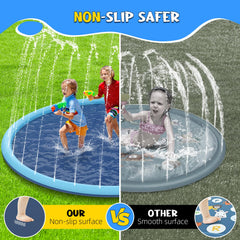 KOXOBET splash pad where kids and dogs enjoy the play area and spray