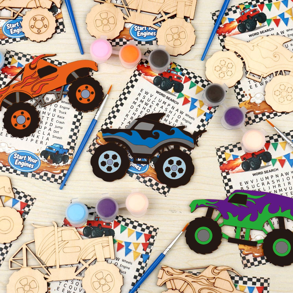 KOYILTD monster truck Valentine cards kit for classroom gift exchanges.