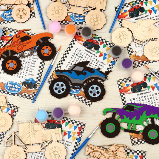 KOYILTD monster truck Valentine cards kit for classroom gift exchanges.