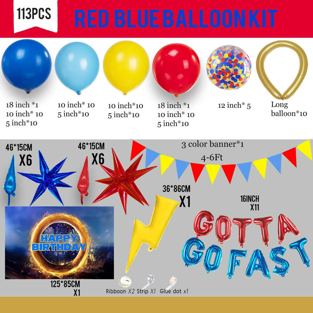 Kozee hedgehog themed decor complements video game cartoon or superhero party themes.