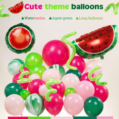 Kozee watermelon party arch backdrop perfect for photos and guests.