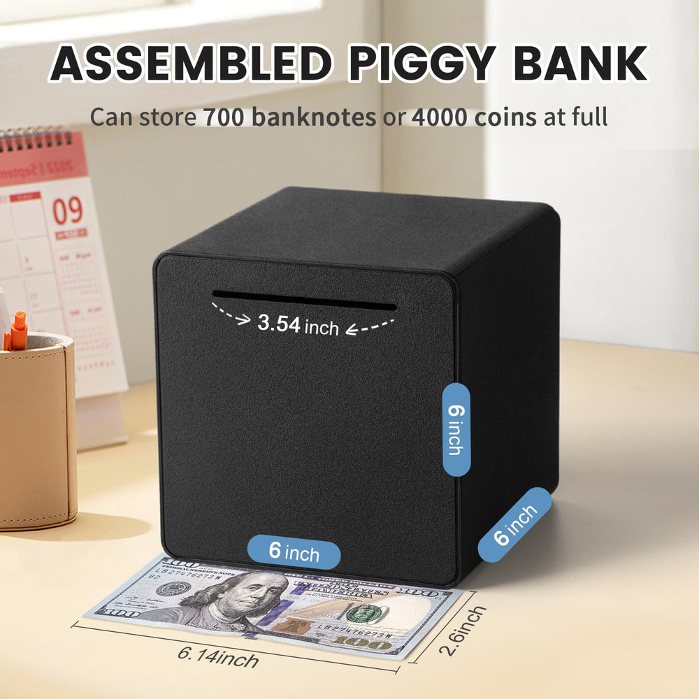Kozsort ABS plastic piggy bank demonstrating durable, lightweight design.