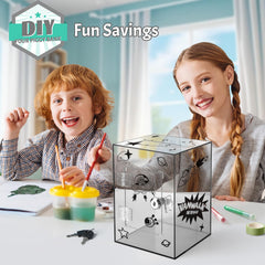 Kozsort brown clear piggy bank gift idea for celebrations and budgeting
