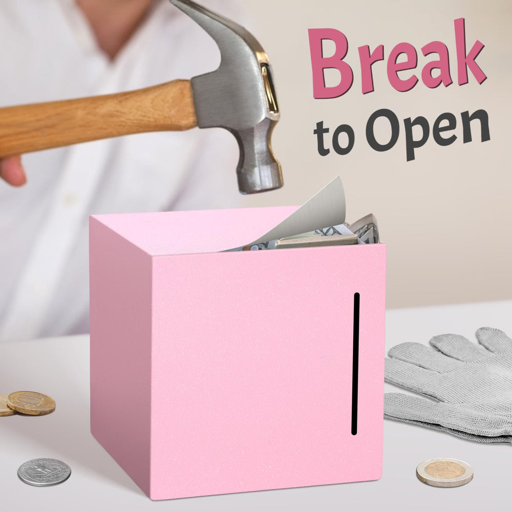 Hammer is required to open Kozsort piggy bank for deliberate savings milestones.