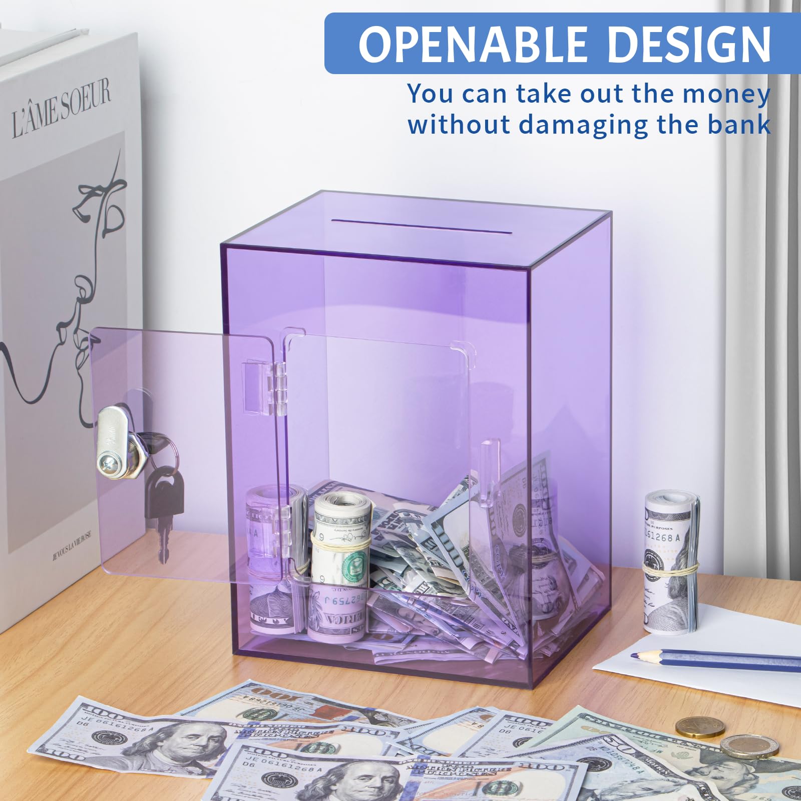Kozsort large capacity savings jar suitable for kids and adults