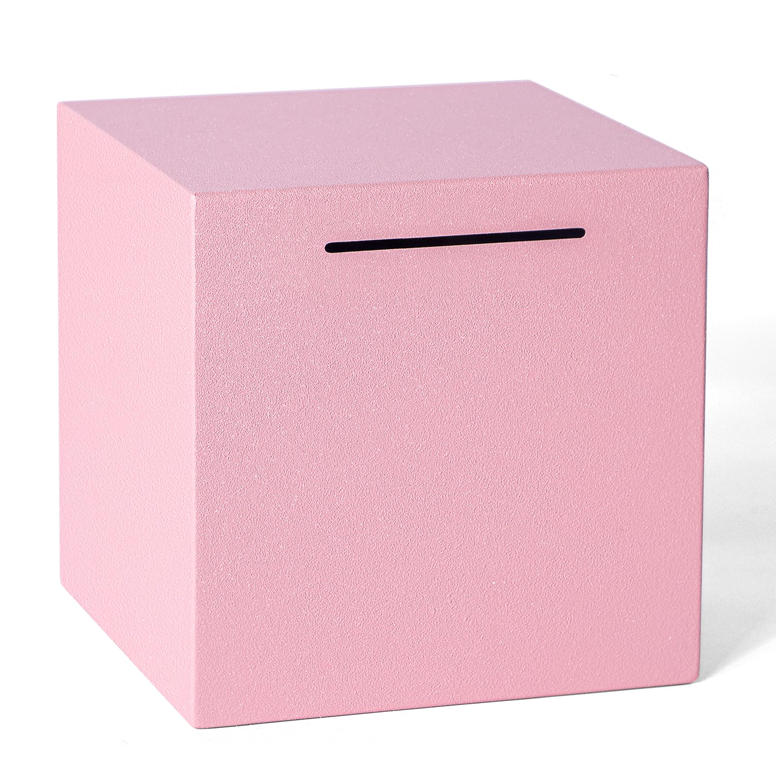 Kozsort piggy bank adults pink stainless steel on display as modern decor