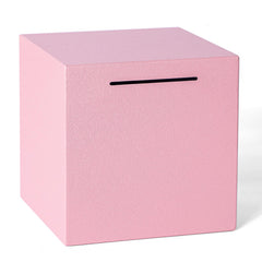 Kozsort piggy bank adults pink stainless steel on display as modern decor