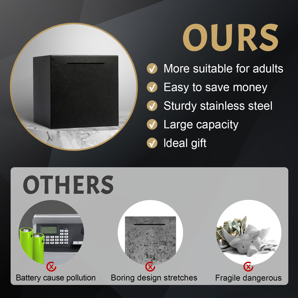 Durable stainless steel Kozsort piggy bank designed for long-term use