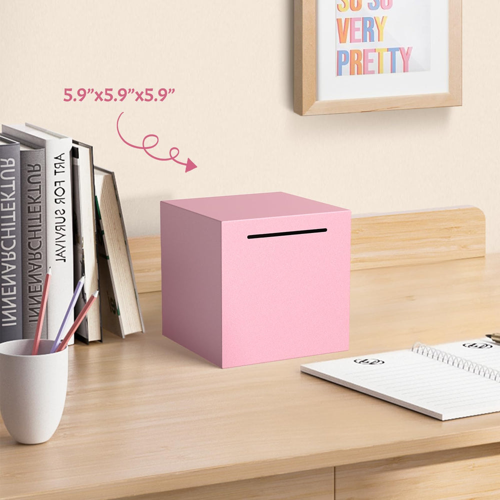 Kozsort medium piggy bank stands 5.9 inches for budgeting goals.