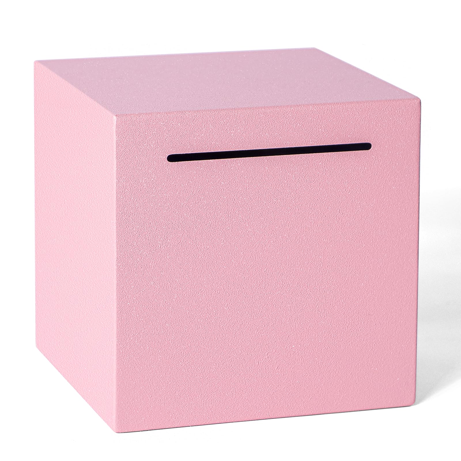 Kozsort pink stainless steel piggy bank with frosted finish for secure savings.