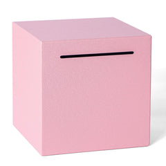 Kozsort pink stainless steel piggy bank with frosted finish for secure savings.