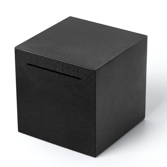 Kozsort unbreakable black 4.72-inch piggy bank keeps savings secure