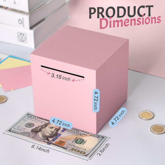 Kozsort unbreakable metal piggy bank shows welded design and single coin slot.